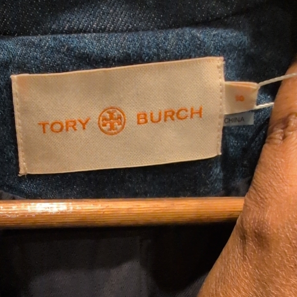 NWT Tory Burch Triple Wash Denim Blazer Jacket - Size 10 - Picture 8 of 14